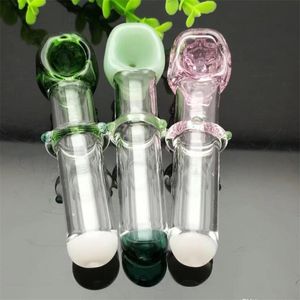 Hookahs Single wheel color glass pipe skull bone Wholesale Glass bongs Oil Burner Glass Water