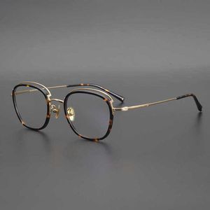 Top Luxury Designer Sunglasses 20% Off Japanese style hand-made slim high texture square myopia glasses frame fashion