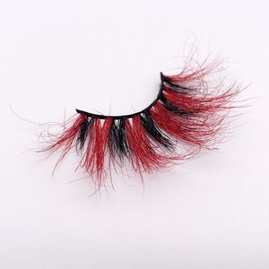 Make up Natural Dense 25mm colored mink hair exaggerated lashes false eyelash fake lash faux cils eyelash color Soft and Comfortable wear