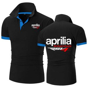 T-shirt da uomo Camicia da uomo estiva Aprilia Racing RSV4 Stampa Casual Maniche corte di alta qualità Uomo Harajuku Classic Top Maglietta personalizzata Z0328