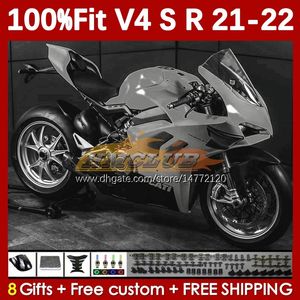 Łyżki motocyklowe dla Ducati Street Fighter Panigale V4S V4R V 4 V4 S R 2018-2022 Body 167NO.60 V-4S V-4R V4-S V4-R 21 22 2021 2022 Formowanie wtrysku Grey Stock Stock Stock Stock Stock