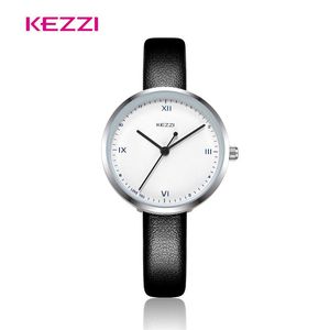Wristwatches KEZZI Couple Watches Waterproof Fashion Simple Women's Watch Classics Black Leather Lover's Watche Nuevo Reloj De 2023 K-1948