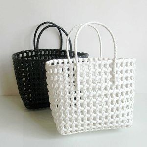 Beach Bags New Hollow Woven Portable Basket Vegetable Bag Hand Beach Popular Hand 230327