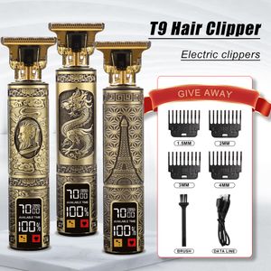 Hair Trimmer Vintage T9 mens Electric Shaver for men Cutting Machine Shaving Clipper Professional Beard man drop 230328