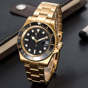 hareket izle İsviçre Mekanik Seramik Lüks Saatler Otomatik 40mm Paslanmaz Çelik Sürgülü Toka Safir Süper Aydınlık Montre De Luxe Lüks Kafalar