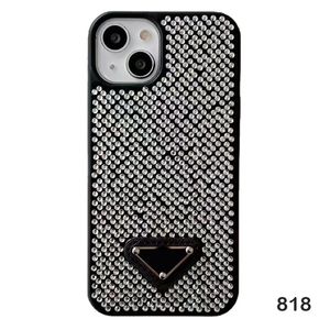 Custodie per cellulari Luxury Triangle P per iPhone 14 14plus 14pro 13 13pro 12 Pro Max 11 Clear Glitter Rhine Stone Case Bling Shiney Cover iPhone14 818D