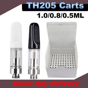 Oil Cartridge For Ego Evod 510 Thread TH205 glass Ceramic Atomizer with Tip CCEL Vape 0.5ml/0.8ml/1.0ml Cigarette Holder Smoking Accessories