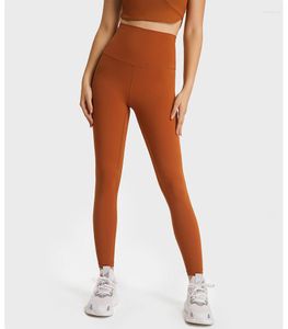 Calças ativas Lulan Leggings Gym Sport Sport feminino feminino esportivo respirável Canda alta nudez Treles de nudez ao ar livre