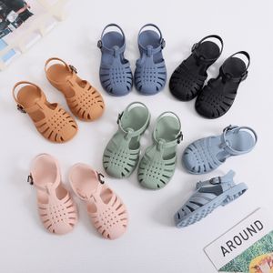 Slipper Baby Gladiator Sandals Casual Breathable Hollow Out Roman Shoes PVC Summer Kids Beach Children Girls 230328