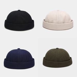 Trendy Men's Brimless Melon Cap Spring Summer Women Beanie Skull Hip Hop Hats Portable Headwear Caps HCS260