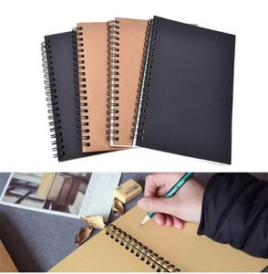 12x18cm A6 Kraft Paper Notepad Office Supplies Creative SketchBook Feefiti Notepads Blank Bobil Notebook Outdoor Traveling Pocket Dairy