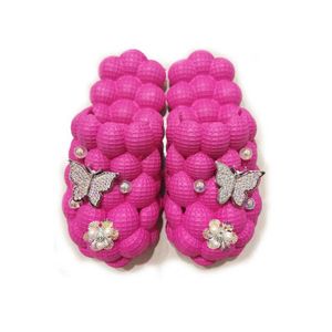 Pantofole 2023 Moda Unisex Estate EVA Home Schiuma all'ingrosso Donna Ball Bubble Sandali Scarpe da uomo Bubble Slides Pantofole con ciondoli G230328