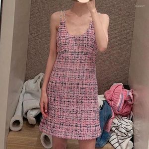 Vestidos casuais lã de lã Teave sling mini vestido elegante aniversário sexy aniversário coreano 2023 verão