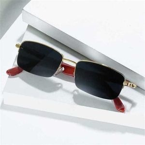 Principais óculos de sol de designer de luxo 20% de cartão de madeira meia -perna de madeira Log de molduras pequenos óculos ópticos Framekajia
