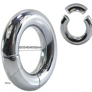 Cockrings 5 size for choose Heavy Cbt male Magnetic Ball Scrotum Stretcher metal penis cock lock Ring Delay ejaculation adults Sex Toy men 230327