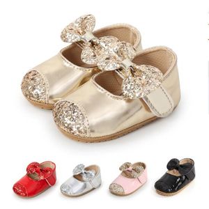 First Walkers Citgeett Spring Infant Baby Girls Princess Shoes Sequins Bowknot Walking Shoes Footwear Prewalker 0-18Months GC1994