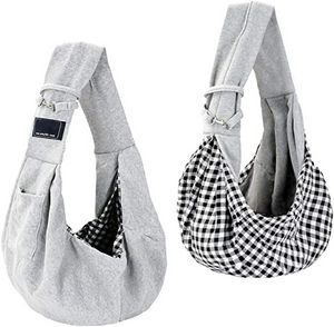 Hund och katt Sling Carrier Hands Free Reversible Pet Papoose Bag Soft Pouch och Tote Design Lämplig för valp, små hundar och katter för utomhusresor