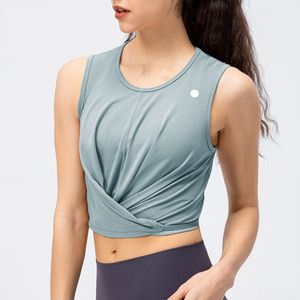 LL Yoga Spor Bras Bodycon Tank Kadın Egzersiz Fitness Sütyen Top Kadınlar Push Up SleeFess Shirt Çamaşırı Koşu Gym LL862