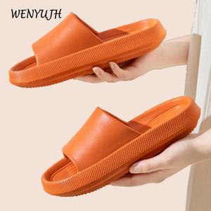 Tofflor Fashion Soft Sole Eva Cloud Slippers Women Home Outdoor Slipper Summer Beach Unisex Bedroom Shoes Flip Flops Thick Bottom Sandal Z0328