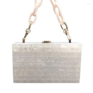 Evening Bags For Women Luxury Designer Handbag Clutch Purse Wedding Bag Casual Party Acrylic Pearl White Crossbody Shoulder