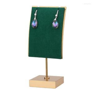 Jewelry Pouches Recommend Retro Green Metal Plate Microfiber Leather Customized Creative Pendant Necklace Display Stand Detachable Base