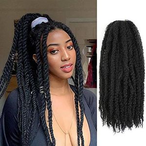 Afro Marley Braid Crochet para extensão de cabelo 22 cores por atacado de 18 polegadas de cabelos sintéticos