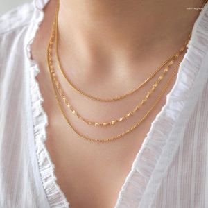 Catene 1mm 2mm Collana a catena sottile in acciaio inossidabile per donne Ragazze Girocollo a maglie regolabili 16 