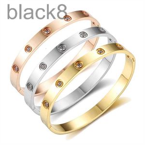 Bangle Designer Fashion Couple Ten Diamond Bracelet Star Full Jewelry Stainless Steel 3GMF