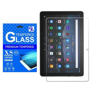 Clear Tablet Screen Protector för Amazon Fire HD 8 Plus 2022 10 2021 7 Hårt chockresistent anti-fingeravtrycksskyddsinterat glasfilm med detaljhandelsförpackningar