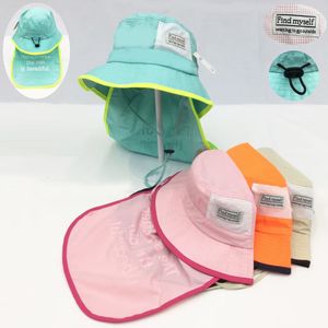 CAPS HATS Sommarbarn Sun Hat Baby Sun Hat For Girls and Boys Outdoor Anti UV Kids Beach Caps Hucket Cap med sjal 230328