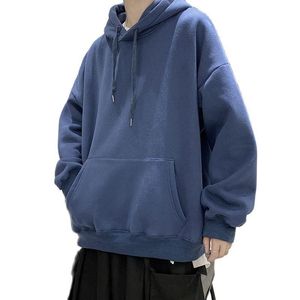 Herrtröjor tröjor 2023 Autumn Men fleece färgglada hiphop-solida koreanska moashions svarta vinter pullover s-5xlmen's