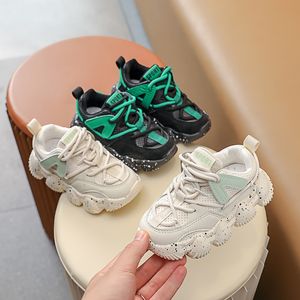 Barn sneakers vår/hösten ny vågpunkt mjuk sulad barn löparskor andas avslappnade pojkar flickor baby småbarnsko första gången vandrare 1-6 år gammal