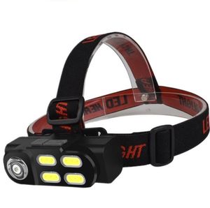 LED COB COCCHAREGABELT Strålkastare Mulitifunktionell utomhusstrålkastare 4 -läge Vandring Camping Cycling Head Lamp Torch 90 Degrees Justerbar jaktstrålkastare