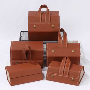 Sonnenbrillenetuis Taschen Neuer tragbarer Brillen-Organizer 23456 Multislot-Brillenaufbewahrung Display Reisefaltbare Sonnenbrillen-PU-Ledertasche J230328