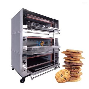 Electric Ovens Bakery Baking Oven Equipment Bread Commercial Pizza Cake 3 Decks 6 Trays