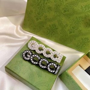 new fashion Hair Clips Barrettes ladies simple personality letters designer hairpins high quality with box
