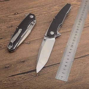 1 Stücke G3551 Flipper Klappmesser D2 Satin Tanto Klinge Schwarz G10 mit Edelstahlblechgriff Kugellager Outdoor EDC Taschenmesser