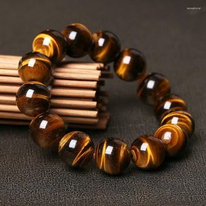 Strand Natural Tiger Eye Stone Bracelet 6 Sizes Minimalist Beads Men Buddha Braclet Yoga Jewelry Antique Braslet Homme Accessories