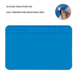 100pcs Stazioni di saldatura in silicone Tappetino ESD Isolamento termico antistatico Scheda madre Elettronica Riparazione del telefono Manutenzione Piattaforma di lavoro Pad