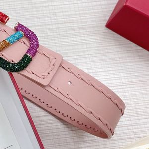Top fashion business design womens belt 4.0cm diamond-encrusted waistband luxury brand designer men's belt leather made catwalk waistbands best quality with box 0014
