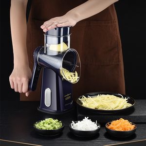 Fruit Vegetable Tools Multifunction Veggie Chopper Kitchen Tools Manual Drum Grater Food Shredder Potato Fruit Slicer Vegetable Cutter Meat Grinder 230328