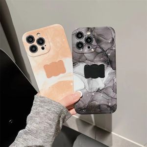 Modemärke ljus lyxigt smidigt marmor texturerat telefonfodral designer helt inslaget mjukt fodral anti drop iphone 11 12 13 14 promax 14plus