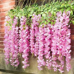 Kwiaty dekoracyjne 1.1M Wisteria Artificial Vine Talling Fake Flower Strin