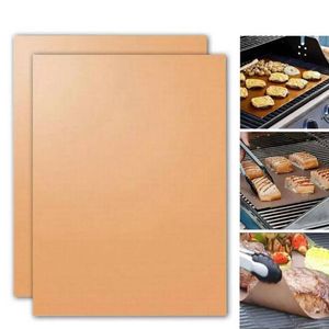 Copper Grill Mat Barbecue Grilling Liner BBQ Tools Portable Non-stick Reusable Oven Hotplate Mats Outdoor Picnic Cooking Tool