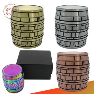 Tubos de fumantes Novo barril de cerveja Shredder Zinc Alloy Tobacco Grinder Tobacco Grinder