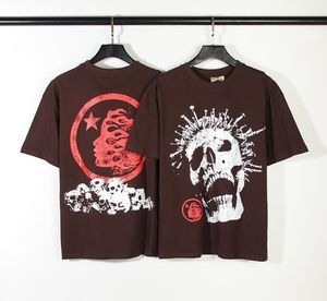 Erkek T-Shirts Hellstar Studios Globe Klasik Tasarımcı T Shirt Yaz Kısa Kollu Sokak Giyim Hiphop Kadınlar Erkekler Takip Tshirt Tee Erkek Giysileri