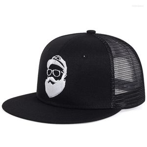 Ball Caps Beard Old Man Embroidery Baseball Cap Fashion Summer Mesh Casual Snapback Hat Adjustable Hip Hop Hats Gorras