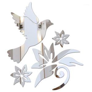 Adesivos de parede acrílico apressado com acrílico 3d adesivo Butterflies Diy Mirror Home Decoration for Gift Global1