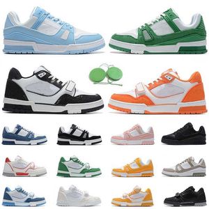 Designer Sneaker Virgil Trainer Scarpe casual Pelle di vitello Abloh Bianco Verde Rosso Blu Sovrapposizioni di lettere Piattaforma Sneakers basse Taglia 36-45