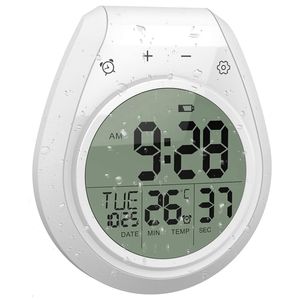 Kitchen Timers Digital Shower Clock Waterproof Bathroom Timer Clock Digital Kitchen Wall Clock 12/24 Hour Format Clock 230328